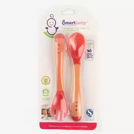 2pcs/set Soft Silicone Spoon Fork Set