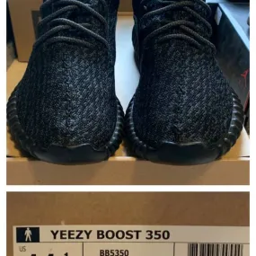 adidas Yeezy Boost 350 Pirate Black (2016) BB5350 Size 1...