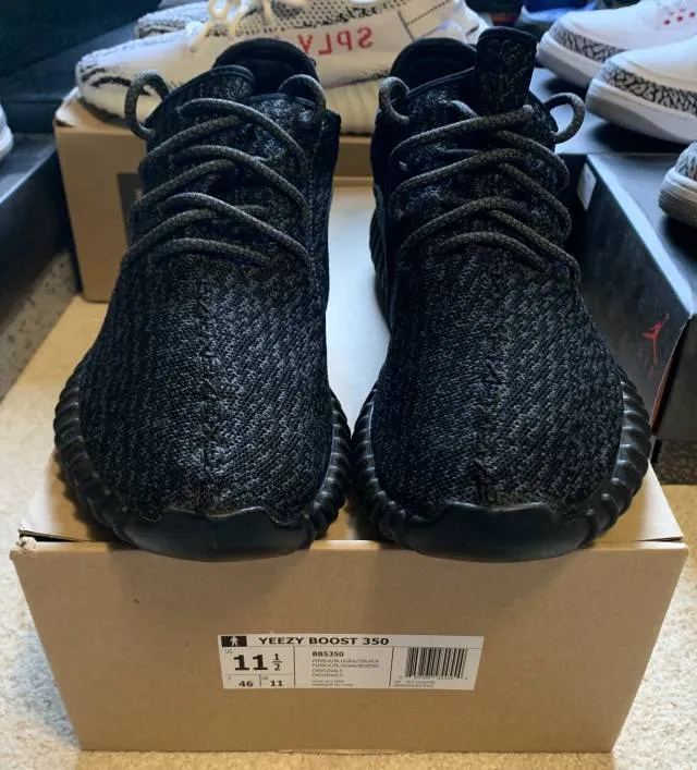 adidas Yeezy Boost 350 Pirate Black (2016) BB5350 Size 1...