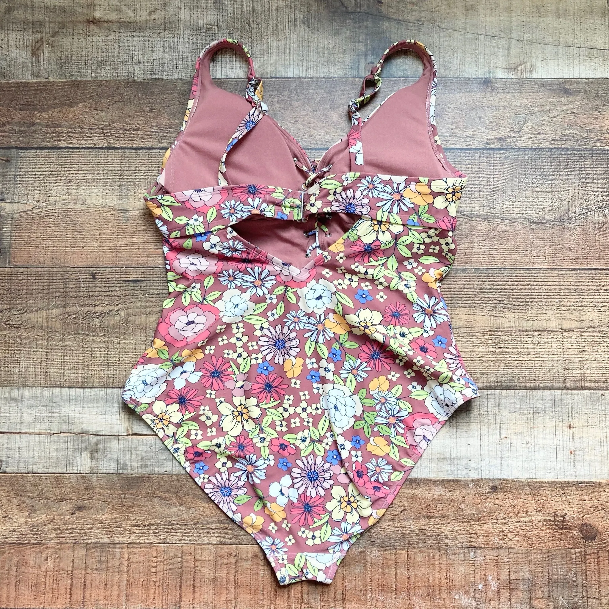 Adore Me Floral Front Tie One Piece- Size 1X (see notes, sold out online)