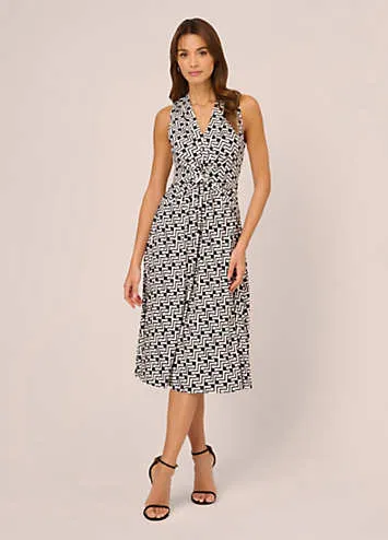 Adrianna Papell Printed Midi Dress | Kaleidoscope