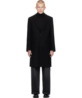 AMI PARIS Black Two Buttons Coat