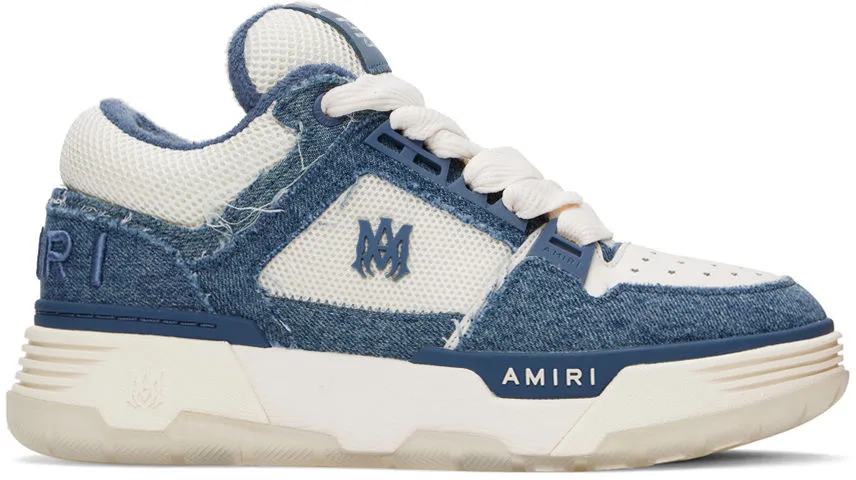 AMIRI Indigo & White Vintage Denim MA-1 Sneakers