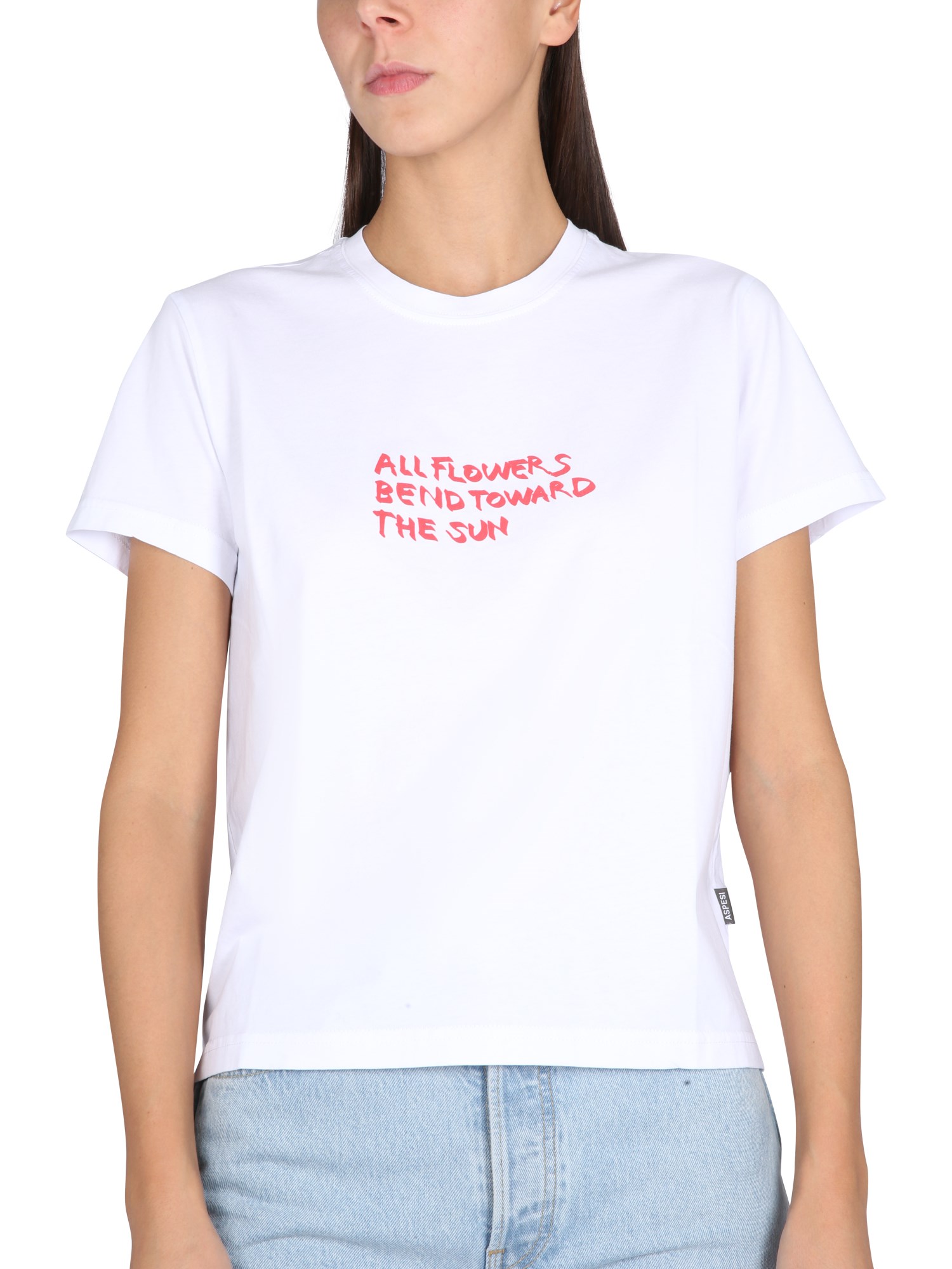 ASPESI    ALL FLOWERS COTTON T-SHIRT