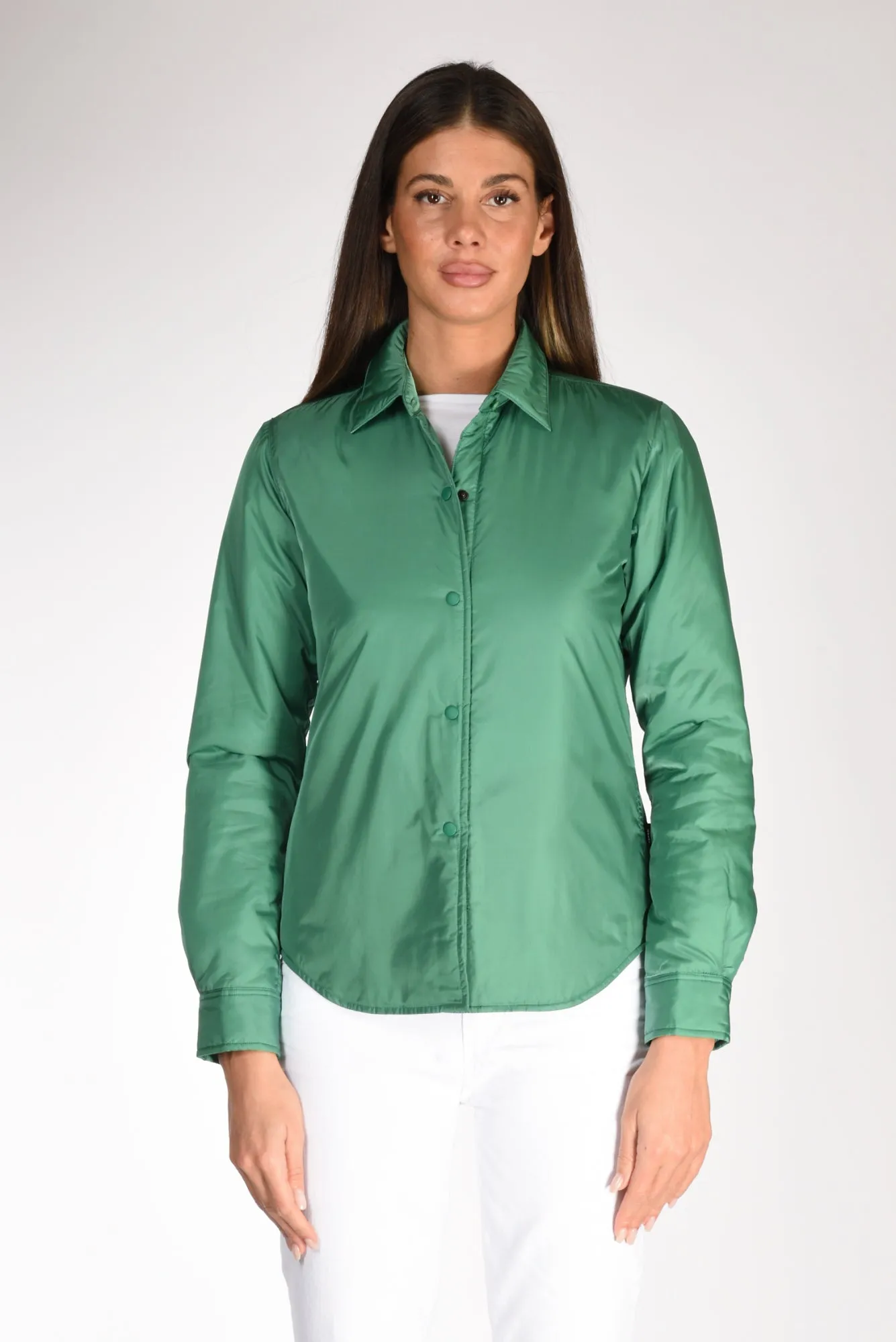 Aspesi Camicia Imbottita Verde Donna