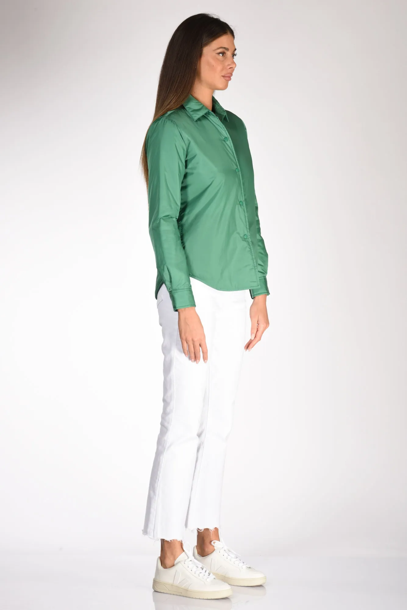 Aspesi Camicia Imbottita Verde Donna