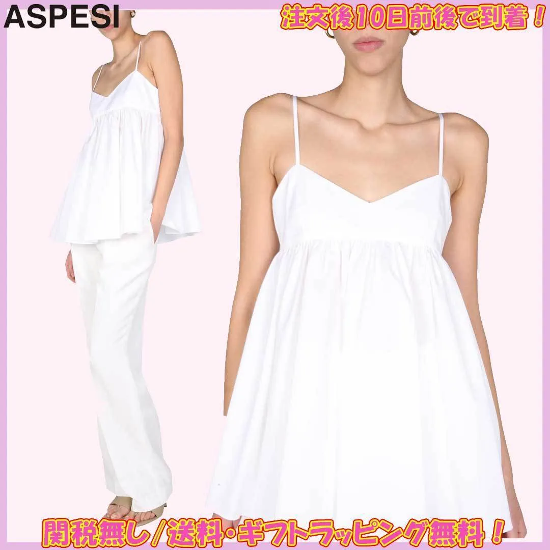 ASPESI  |Cotton Elegant Style Tanks & Camisoles