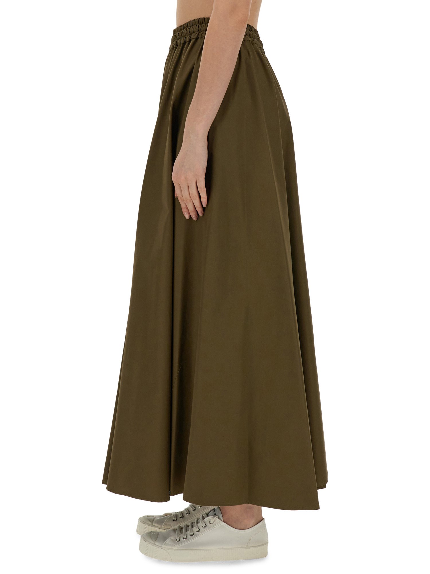 ASPESI    LONG FULL SKIRT IN COTTON POPLIN