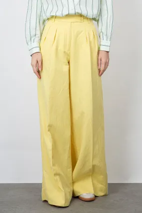 Aspesi Pantalone Ampio Cotone/Lino Giallo