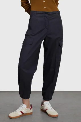 Aspesi Pantalone Cargo Popeline Blu Donna