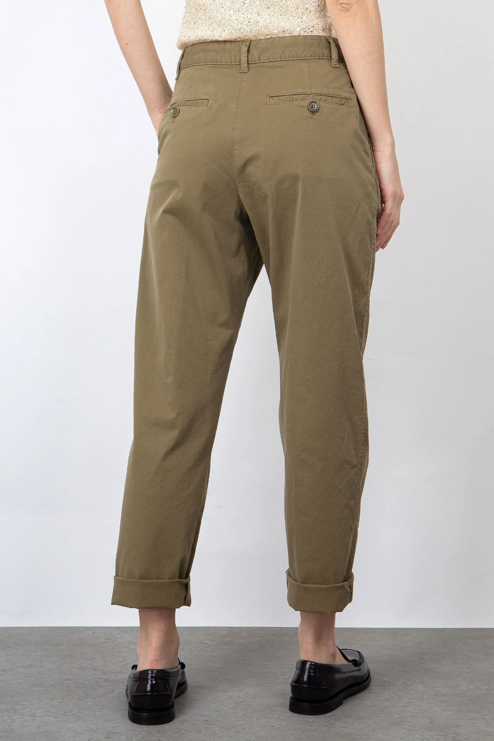 Aspesi Pantalone Chino in Cotone Tabacco