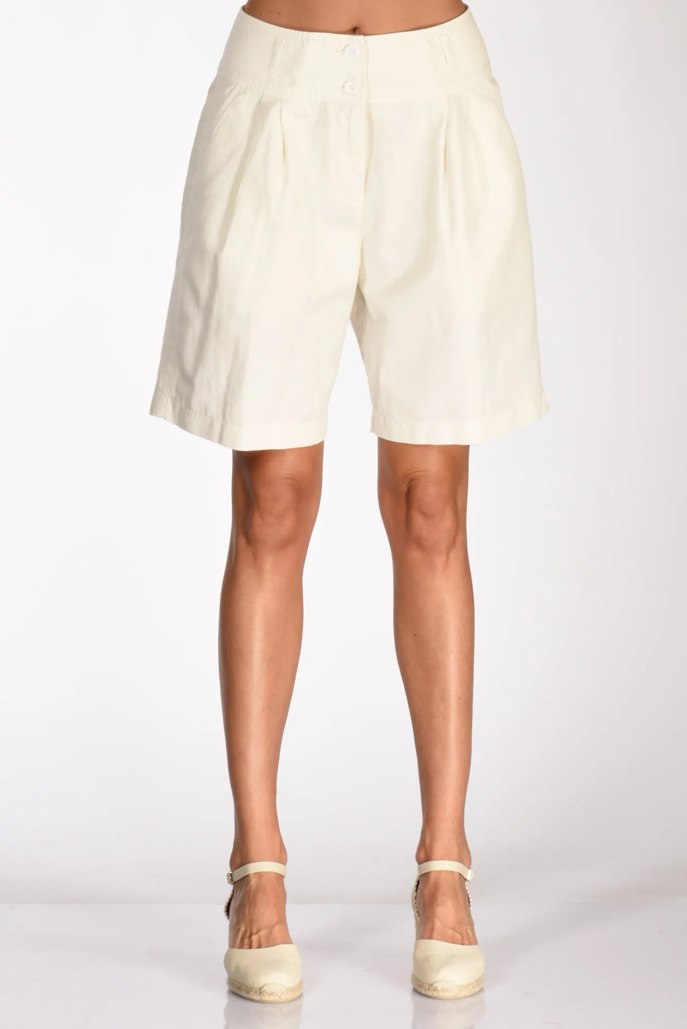 Aspesi Shorts Bianco Naturale Donna