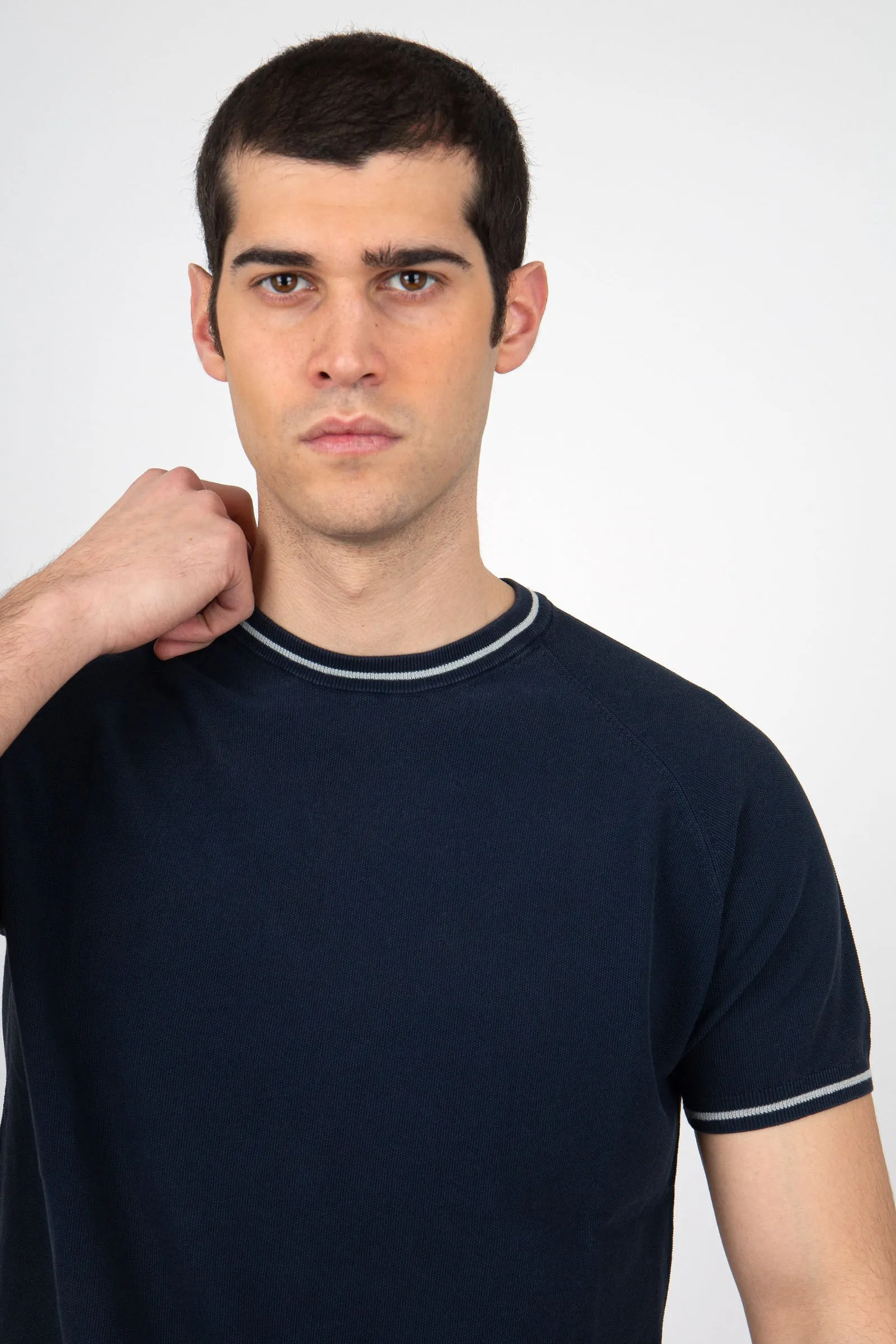 Aspesi T-Shirt Maglia di Cotone Blu