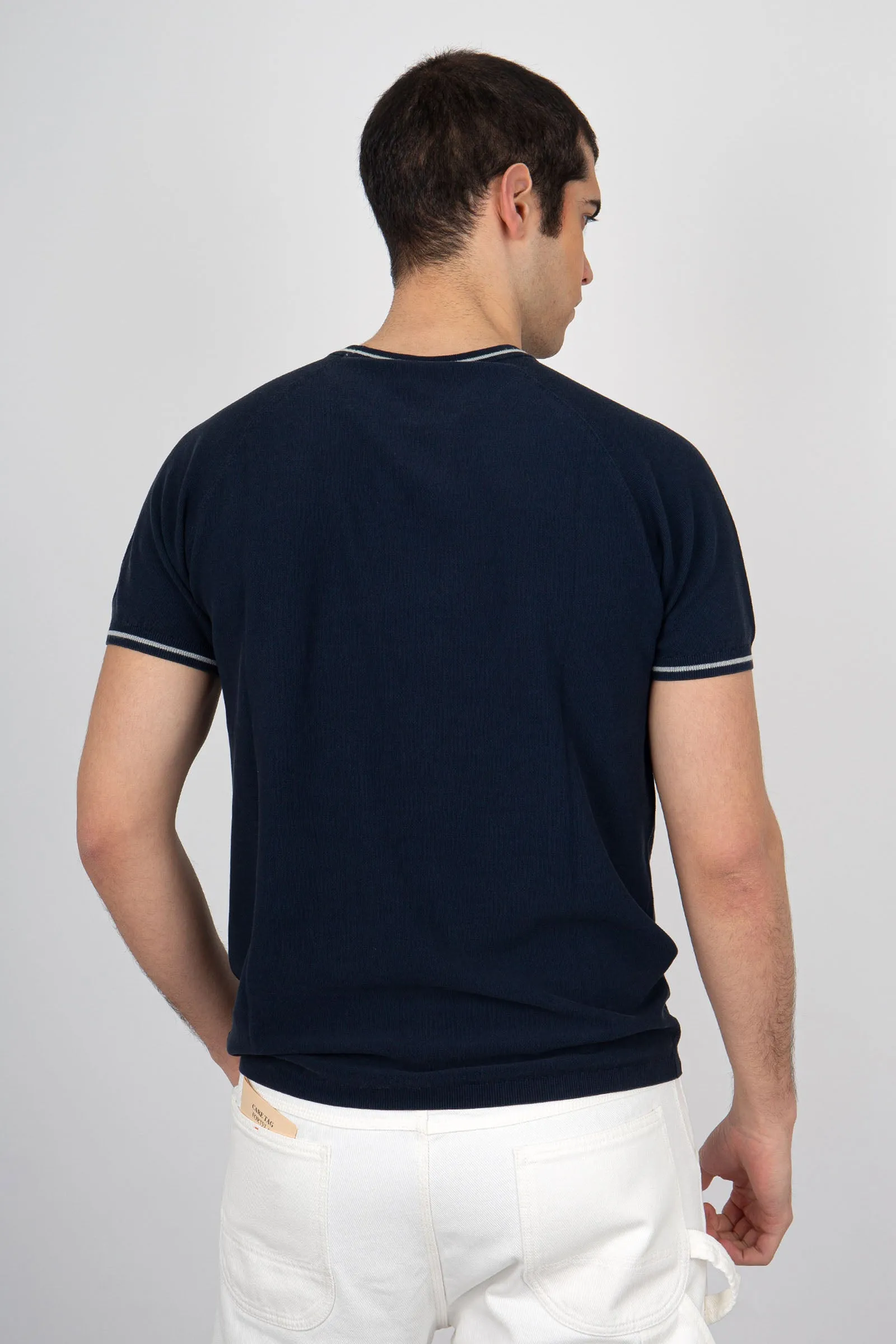 Aspesi T-Shirt Maglia di Cotone Blu