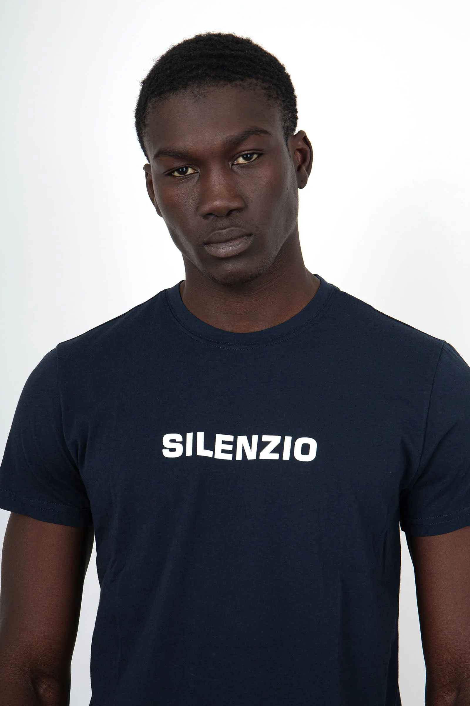 Aspesi T-Shirt Silenzio Cotone Blu Navy