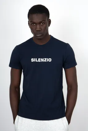 Aspesi T-Shirt Silenzio Cotone Blu Navy