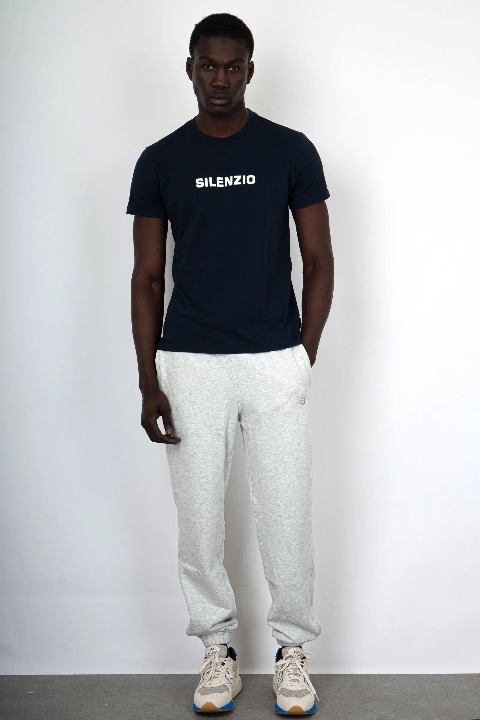 Aspesi T-Shirt Silenzio Cotone Blu Navy