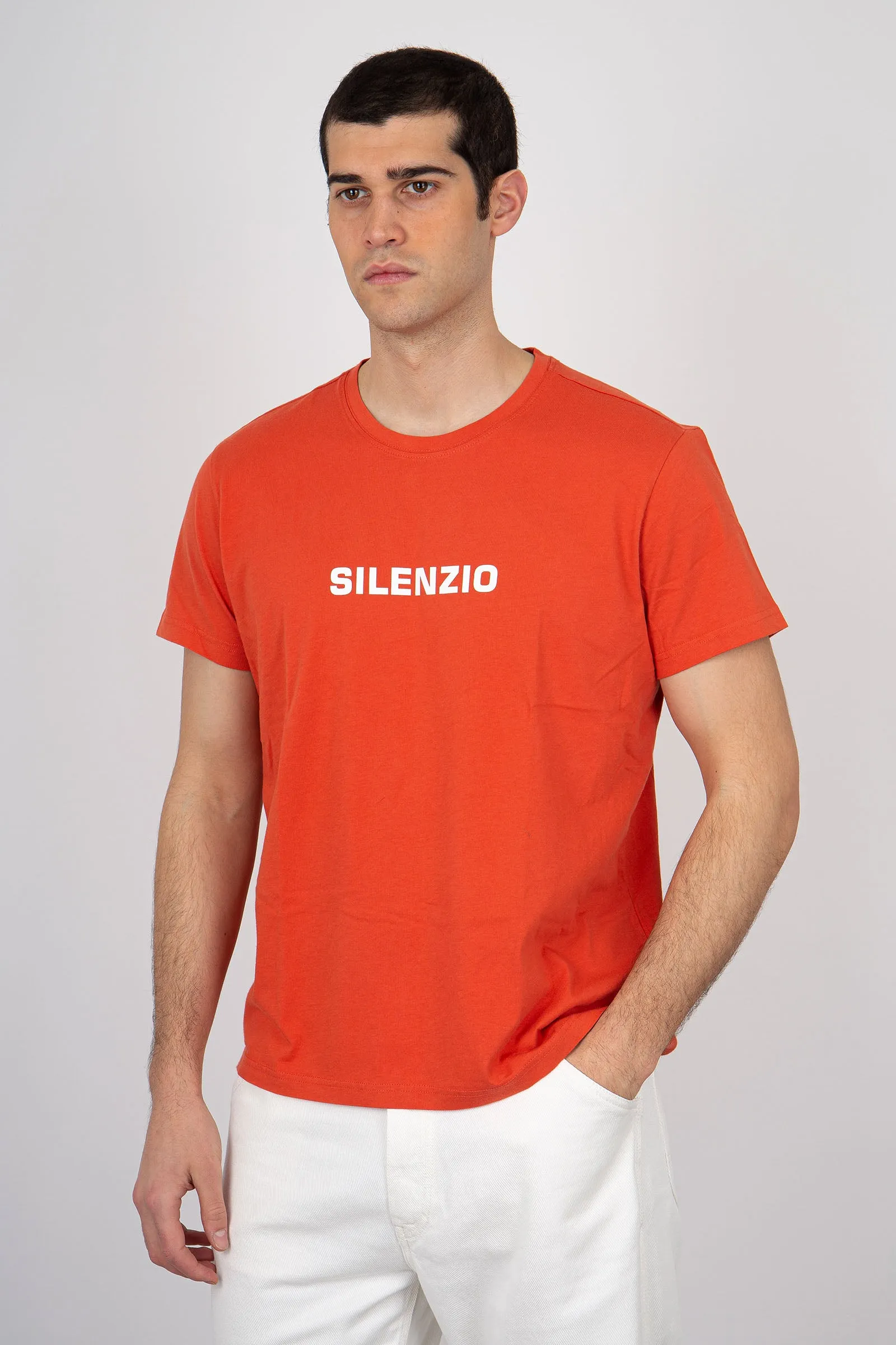 Aspesi T-Shirt Silenzio Cotone Corallo