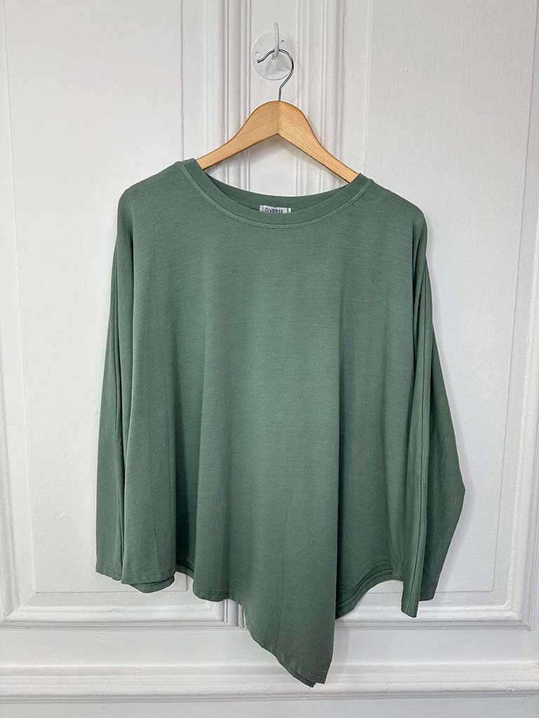 Asymmetric Sweat Top - Sage