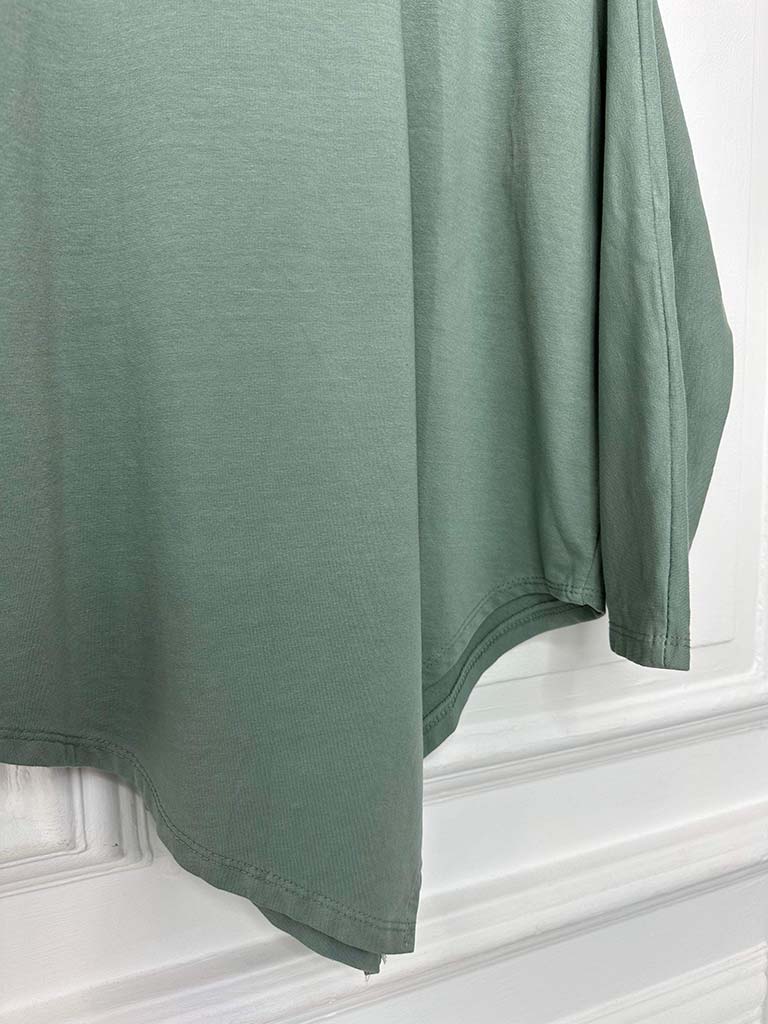 Asymmetric Sweat Top - Sage