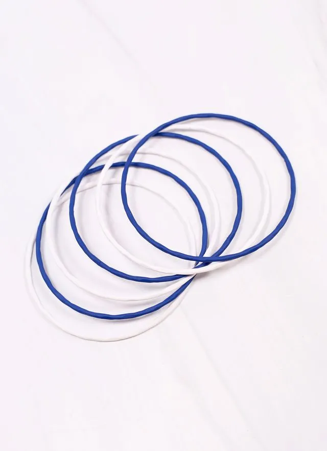 Autry Bangle Set BLUE WHITE