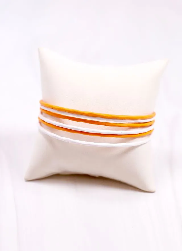 Autry Bangle Set ORANGE WHITE