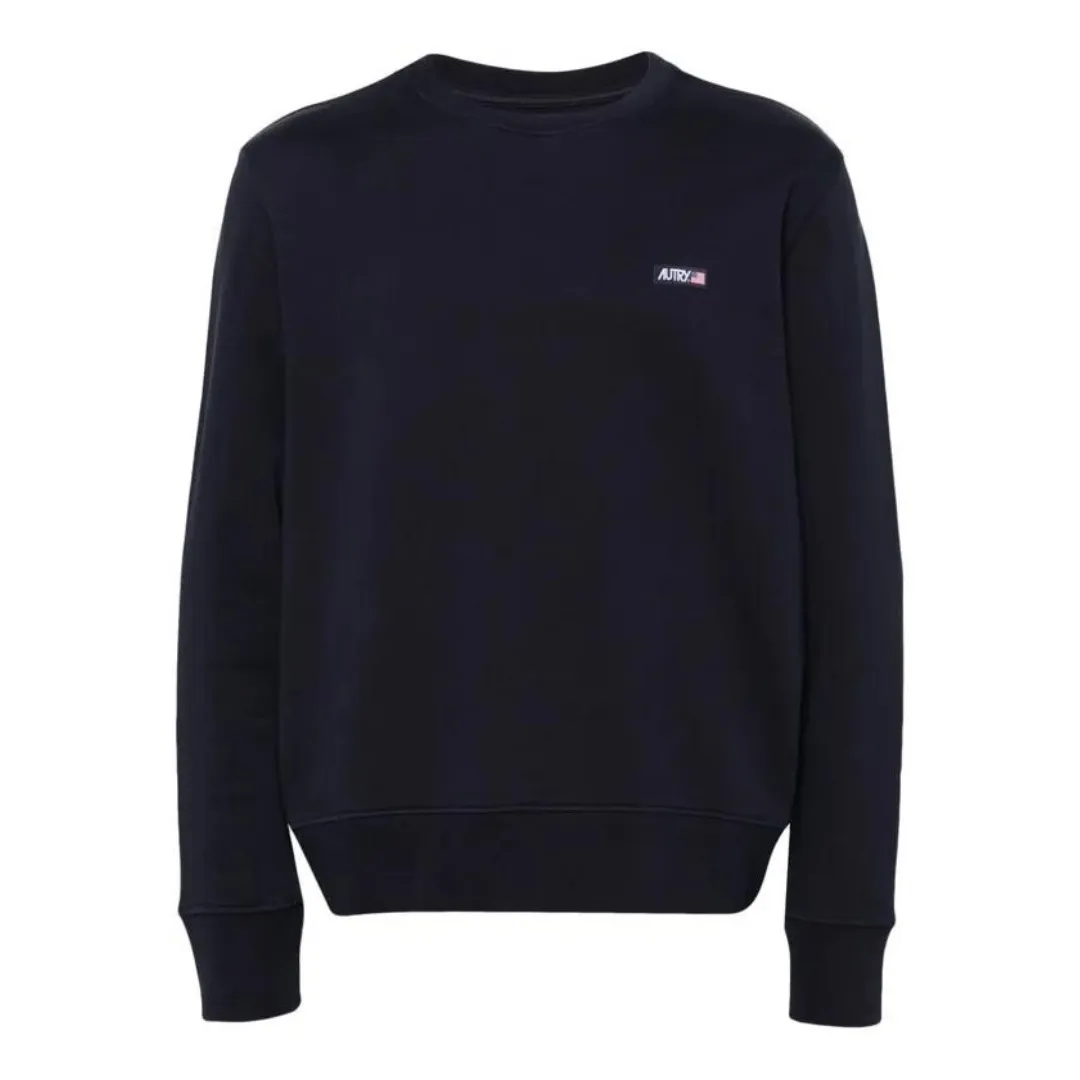 AUTRY  |Street Style Long Sleeves Plain Cotton Logo Sweatshirts