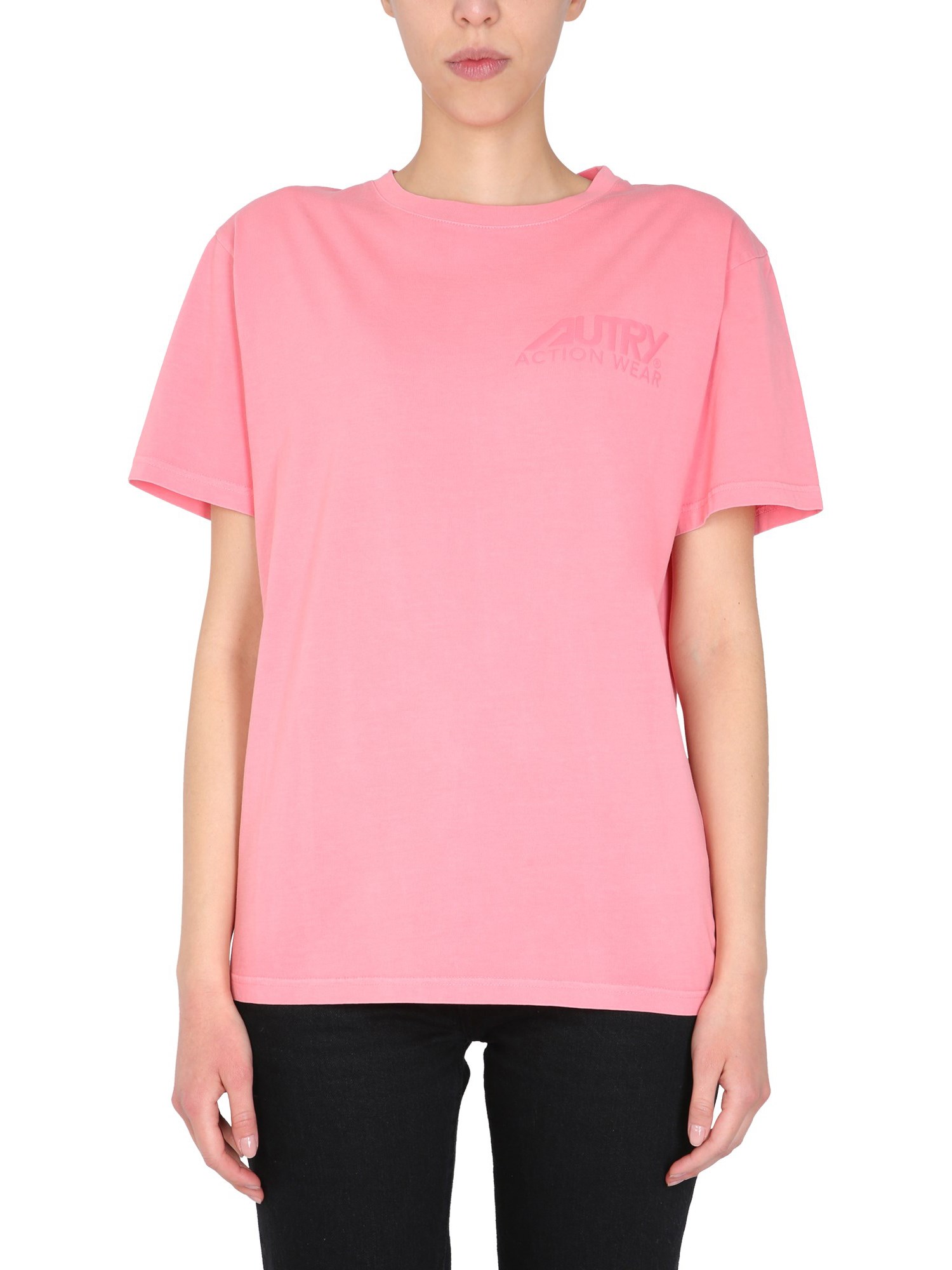 AUTRY    SUNBURNT COTTON T-SHIRT