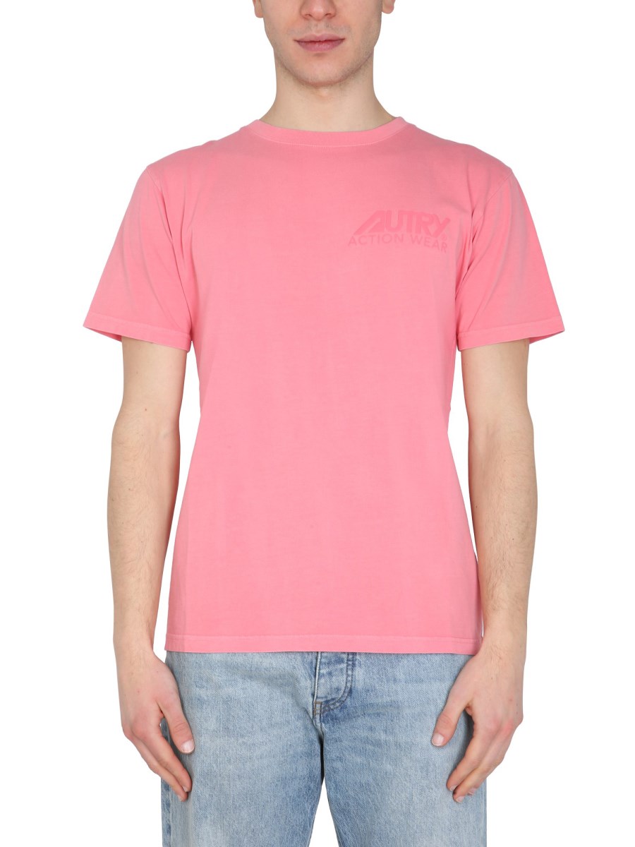 AUTRY    SUNBURNT COTTON T-SHIRT