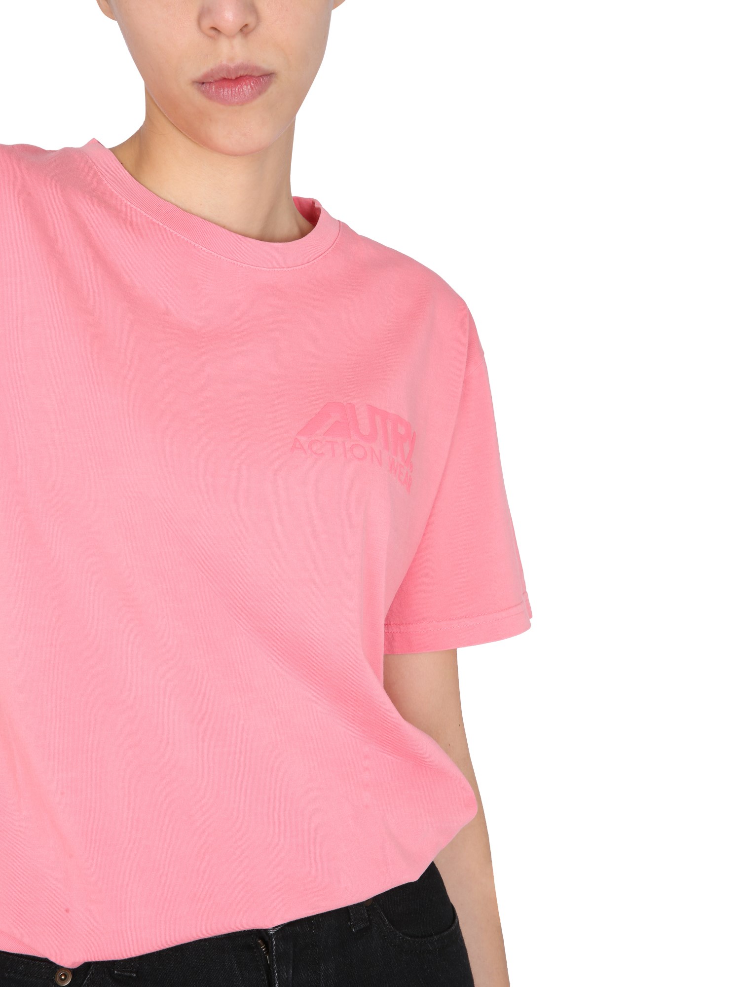 AUTRY    SUNBURNT COTTON T-SHIRT