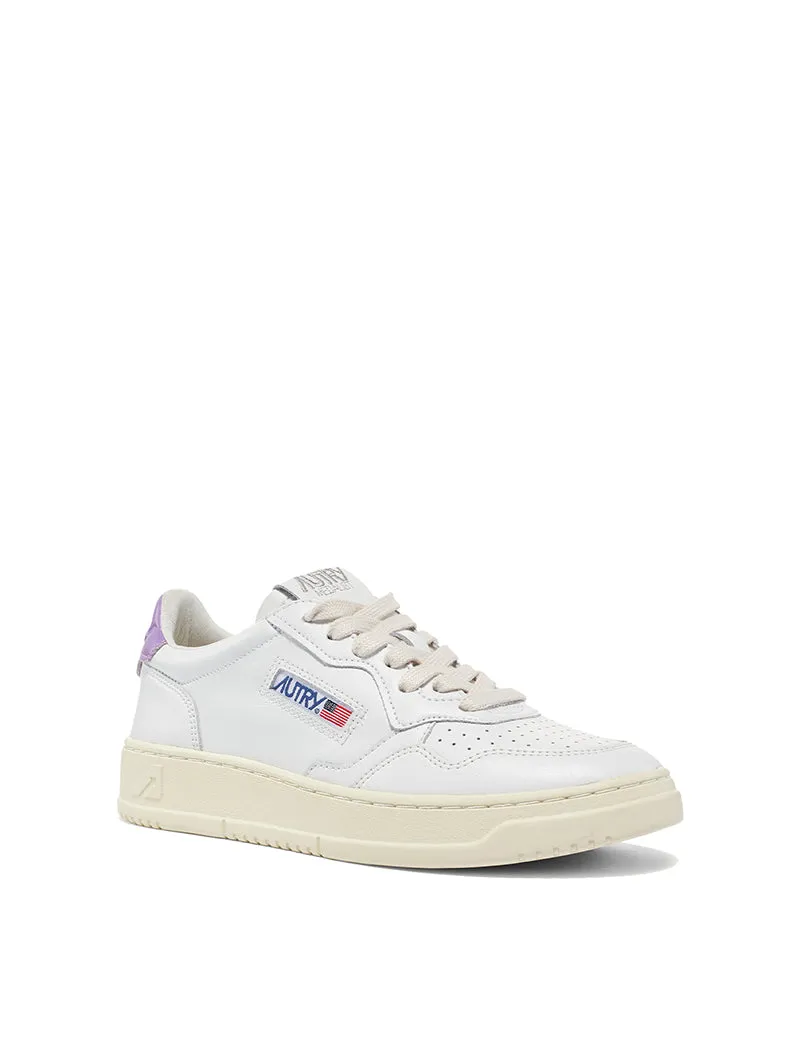 Autry Womens Medalist Low Trainer Leather / Leather - White / Lavender