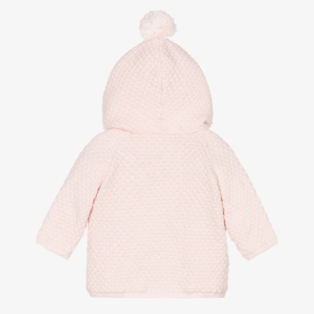 Baby Girls Pink Knitted Pram Coat