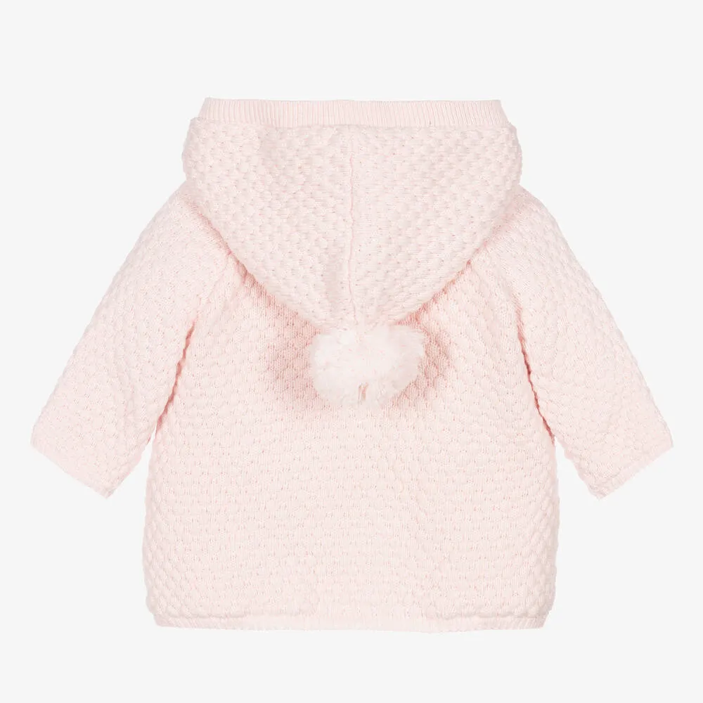 Baby Girls Pink Knitted Pram Coat