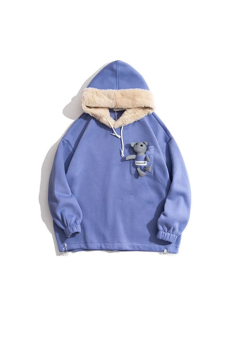 Bear Plush Hooded Sweater