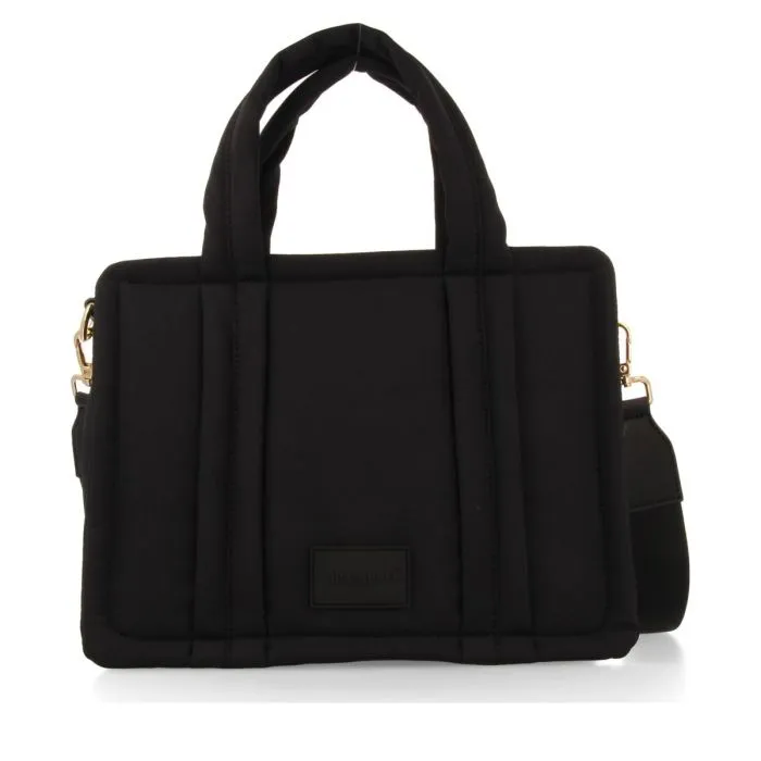 BLACK BAG WITH HANDLES AND SHOULDER STRAP GEREI