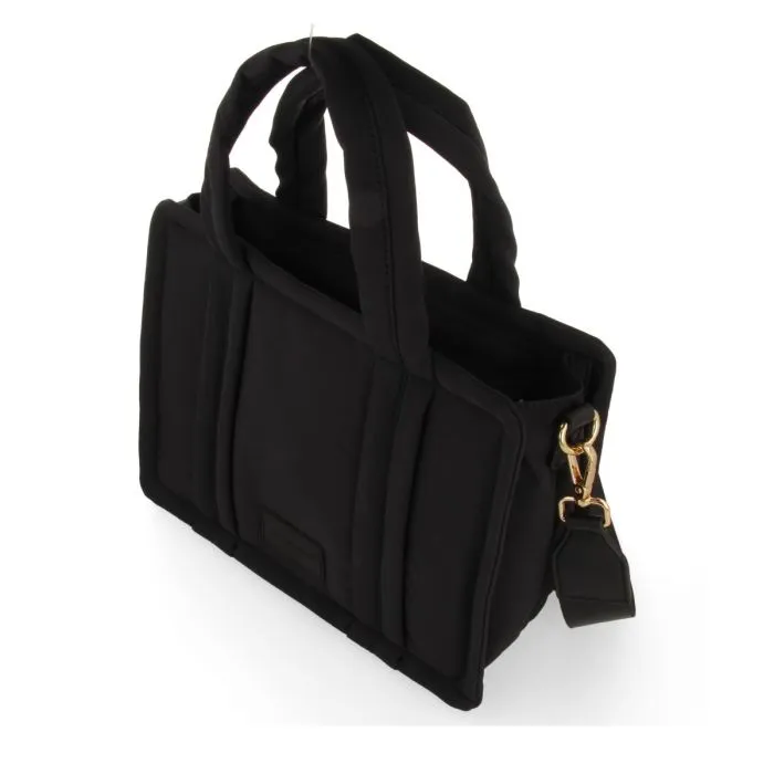 BLACK BAG WITH HANDLES AND SHOULDER STRAP GEREI