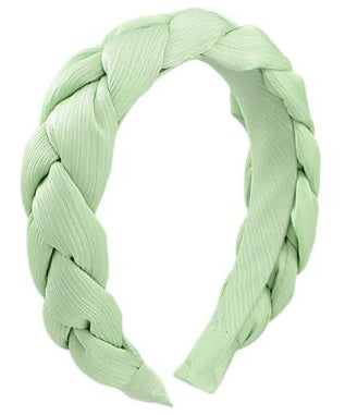 Braided Wide Headband - Mint