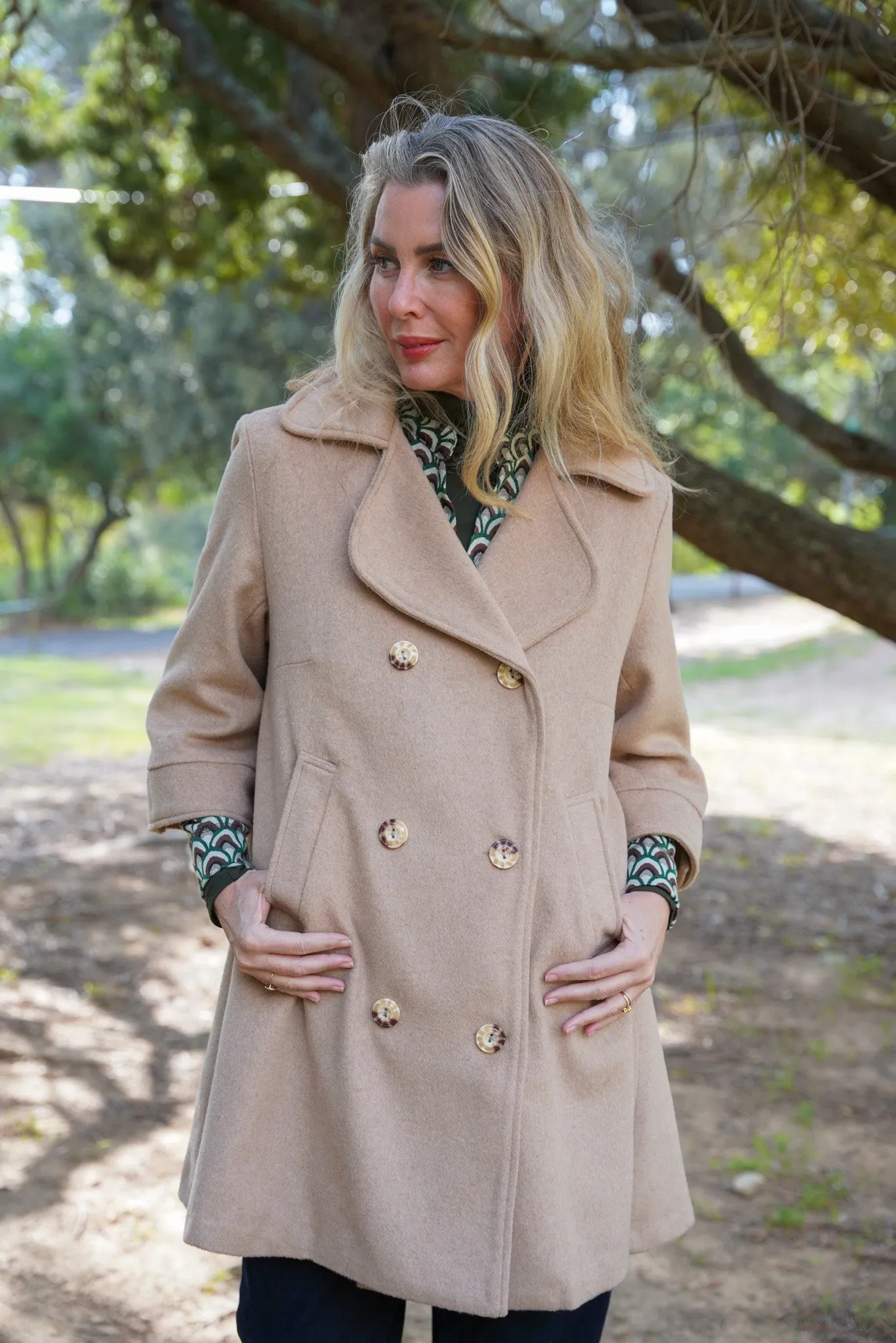 Camel A Line Coat