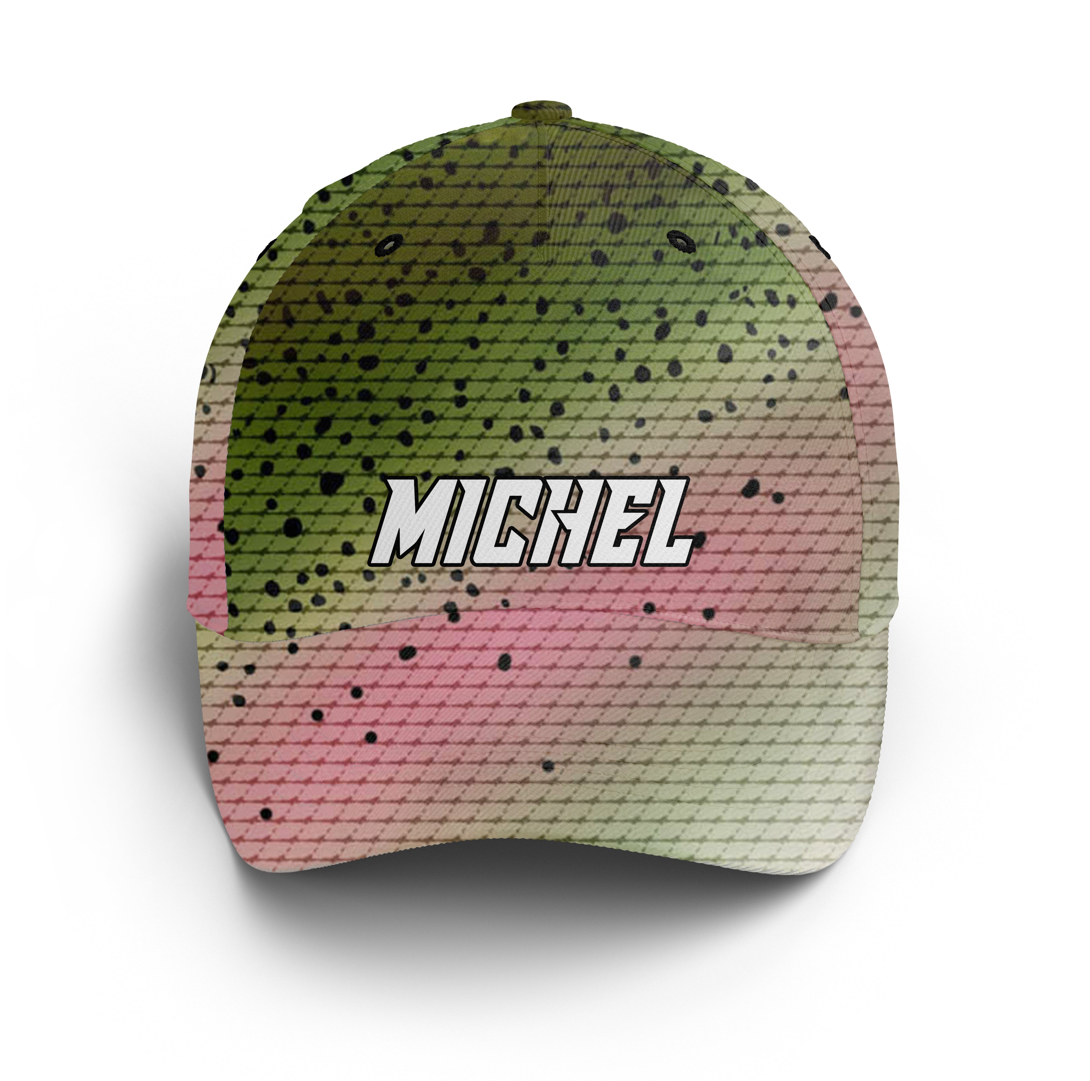 Casquette Camouflage Pêche, Pêche De La Truite, Cadeau Personnalisé Pêcheur, Truite Arc-En-Ciel - CT23072216