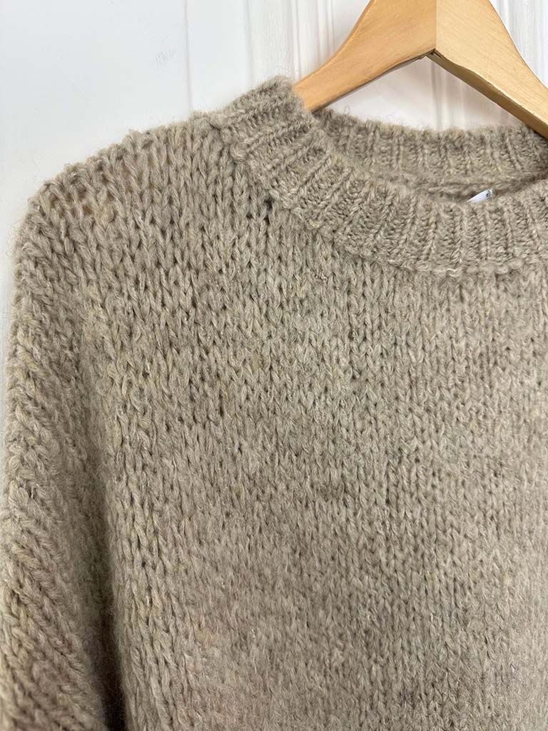 Chunky Balloon Sleeve Knit - Oatmeal