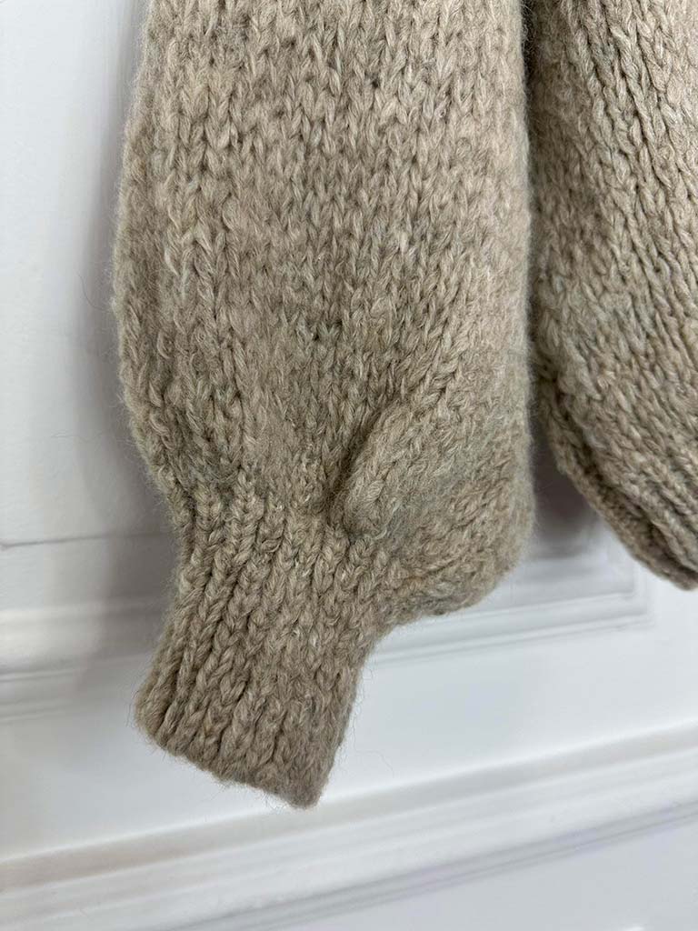 Chunky Balloon Sleeve Knit - Oatmeal