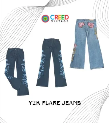 CR1628 Y2K Flare Jeans - 15 Pcs