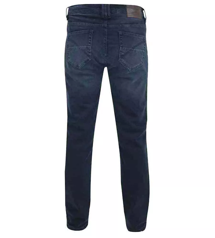 D555 Tall Mens Dark Wash Stretch Denim Jeans In 1959 Fit (HOCKLIFFE)