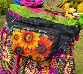 DELICIOUS SUNFLOWER MONEY BELT / WAIST BAG ( BUM / HIP BAG )