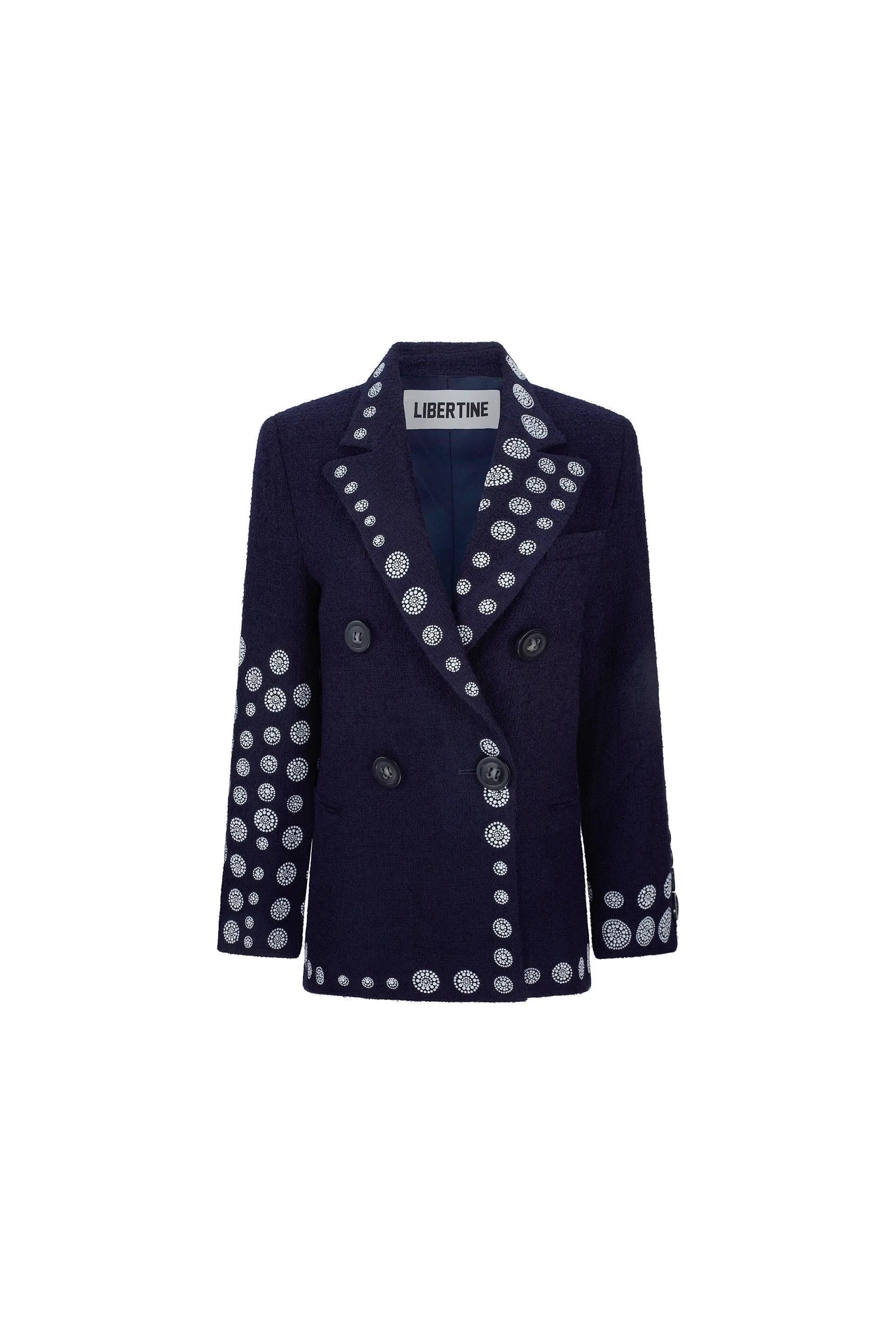 'DOT DOTISM' EMBELLISHED DOUBLE BREASTED BLAZER