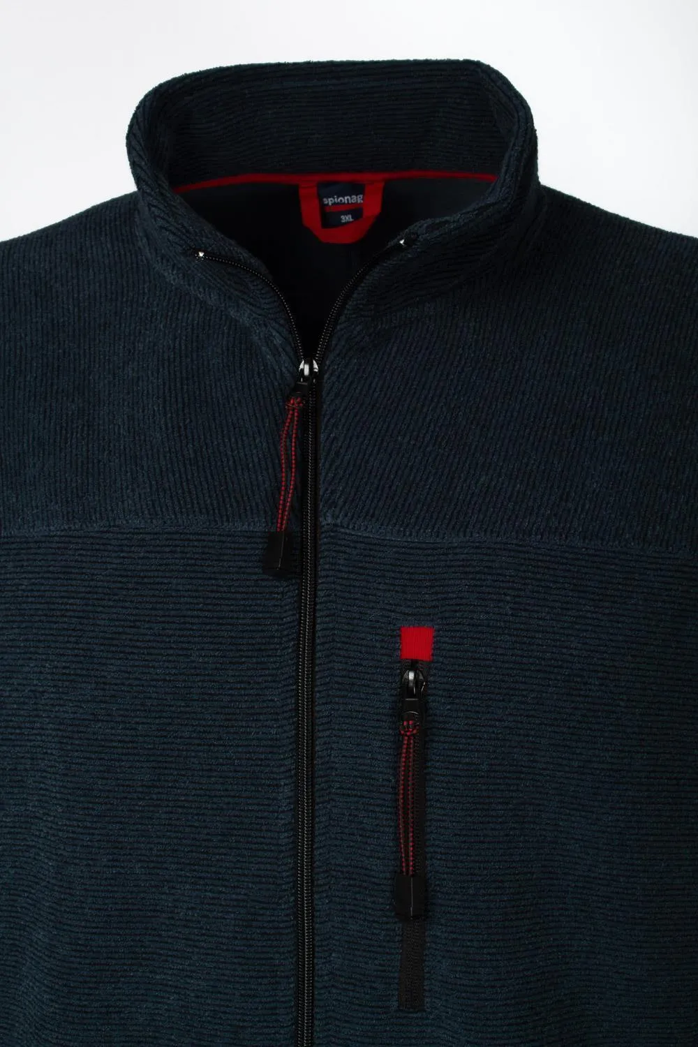 Espionage Bonded Rib Fleece Jacket - Navy