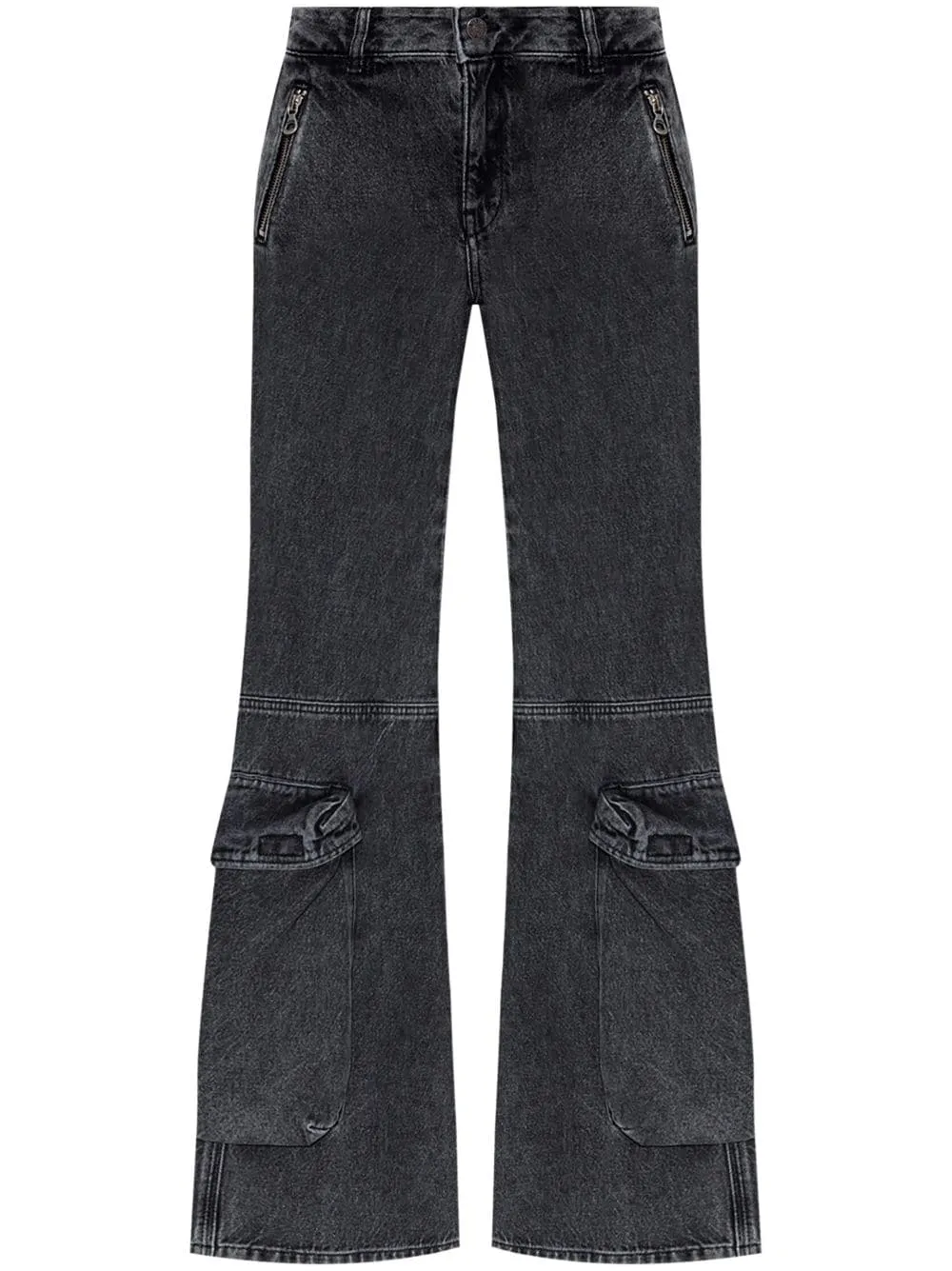 FLARED DENIM COTTON JEANS