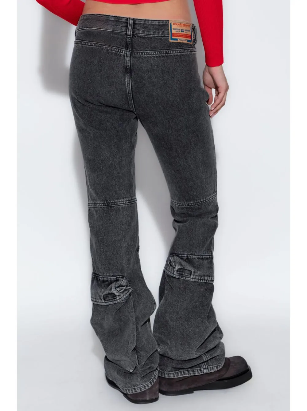 FLARED DENIM COTTON JEANS