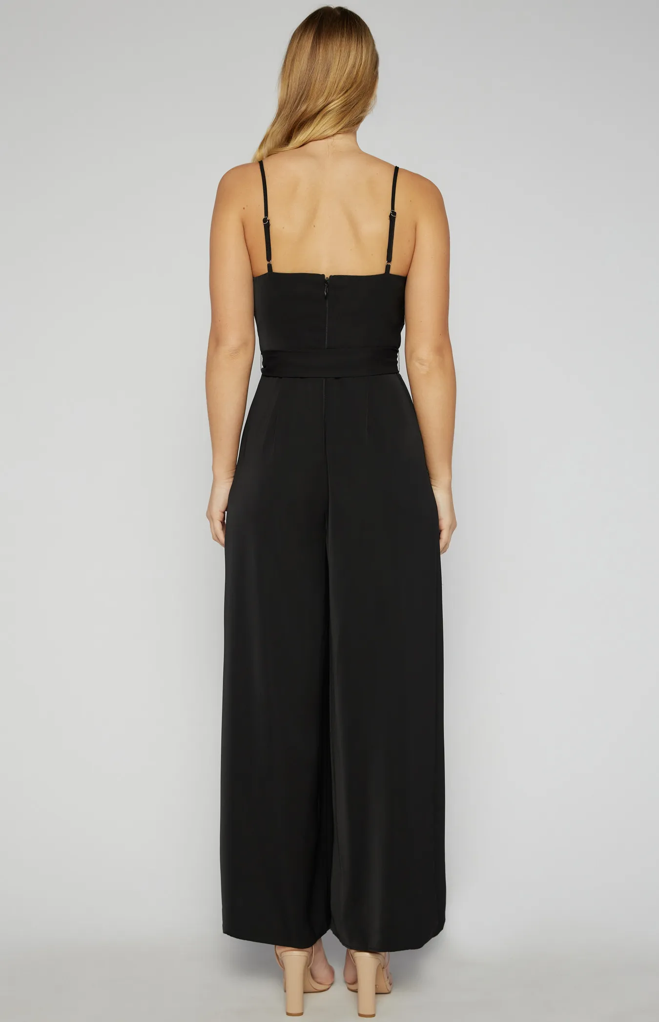 Front Pleated Detail Jumpsuit (SJP594B)