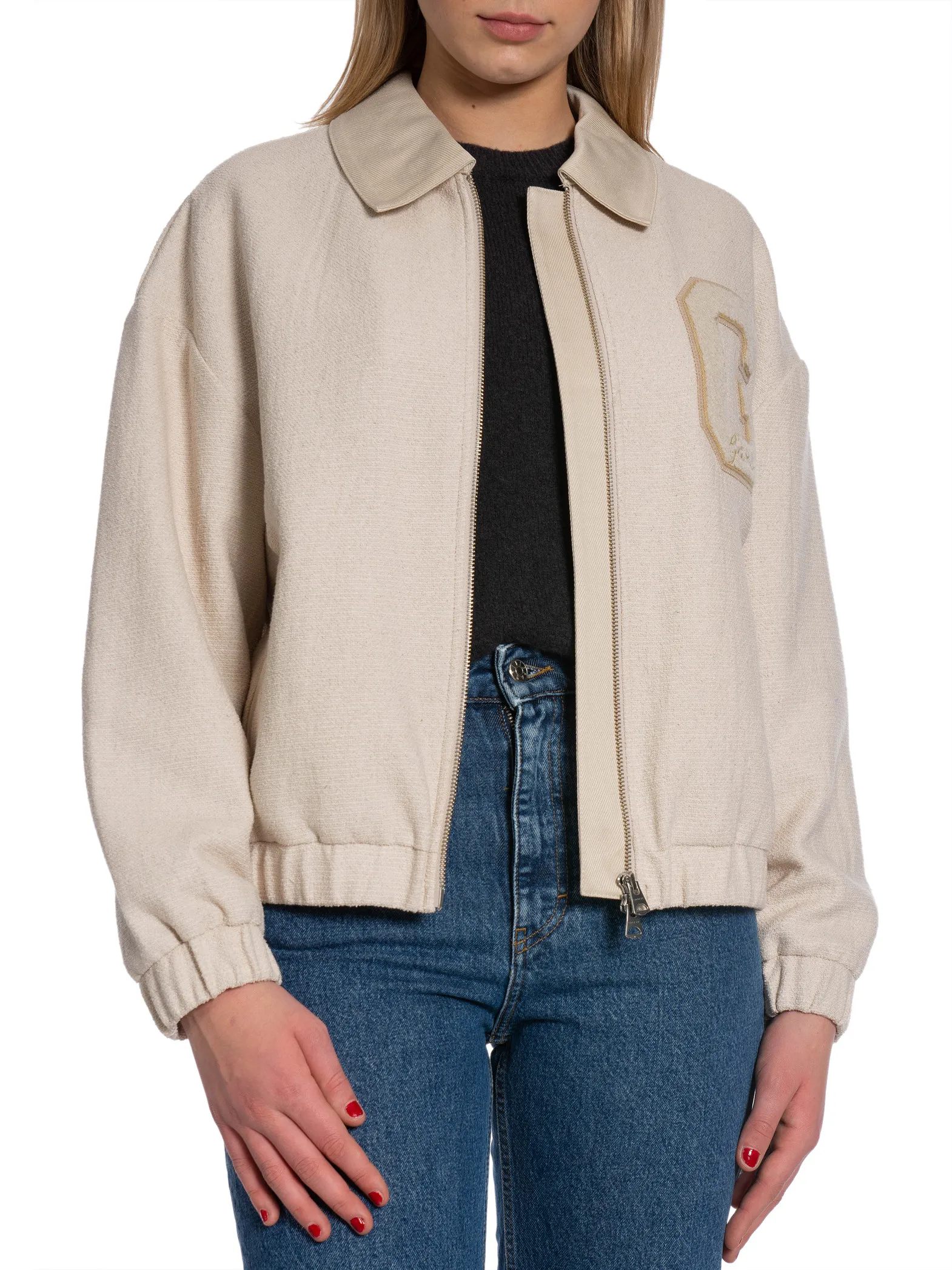 GANT JACKET TEXTURED VARSITY SOFT OAT